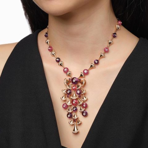 Bulgari Divas’ Dream 348353 Necklace Rose Gold Amethyst Tourmaline and Diamond CL856481 6
