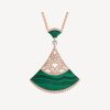 Bulgari Divas’ Dream 358222 Necklace Rose Gold Malachite and Diamonds 3 Bulgari Divas’ Dream 358222 Necklace Rose Gold Malachite and Diamonds 1
