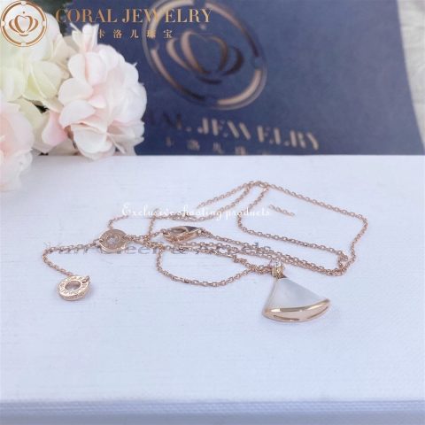 Bulgari Divas’ Dream 350581 Necklace Rose Gold Mother-of-pearl and Diamonds 11