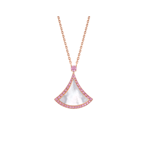 Bulgari Divas’ Dream 359938 Necklace Rose Gold Mother-of-pearl and Pink Sapphires 1