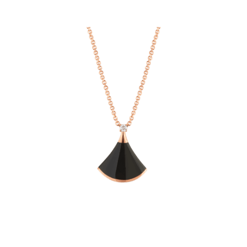 Bulgari Divas’ Dream 350582 Necklace Rose Gold Onyx and Diamonds 1