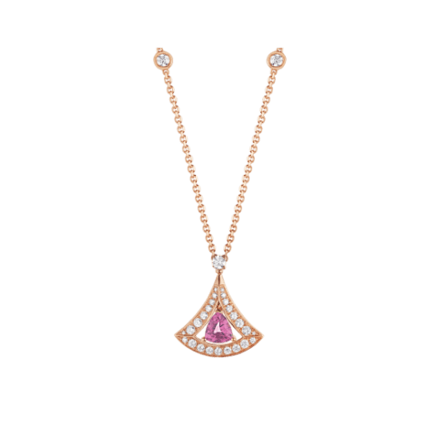 Bulgari Divas’ 354366 Dream Necklace Rose Gold Set Pink Tourmaline and Diamonds 1