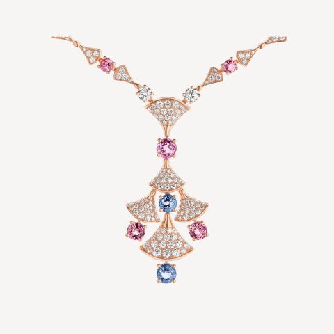 Bulgari Divas’ Dream 357942 Necklace Rose Gold Spinel and Diamonds 1