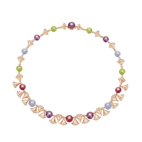 Bulgari Divas’ Dream 348355 Necklace Rose Gold with Diamonds and Gemstones 1