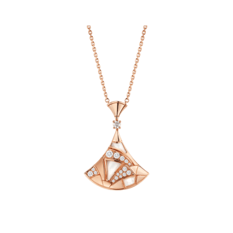 Bulgari Divas’ Dream 350065 Necklace Rose Gold with Mother-of-pearl and Diamonds 1