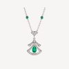 Bulgari Divas’ Dream 356955 Necklace White Gold Set Emeralds and Diamonds 1