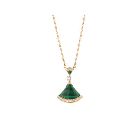 Bulgari Divas’ Dream 358127 Necklace Yellow Gold Malachite and Diamonds 1