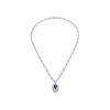 Bulgari Serpenti 355354 18 kt white gold necklace set with a blue sapphire emerald eyes and pavé diamonds 1