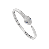 Bulgari Serpenti 354098 bangle bracelet in 18 kt white gold set with blue sapphire eyes and pavé diamonds 3 Bulgari Serpenti 354098 bangle bracelet in 18 kt white gold set with blue sapphire eyes and pavé diamonds 1