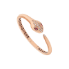Bulgari 352819 Serpenti bracelet in 18 kt rose gold set with rubellite eyes and demi-pavé diamonds 1