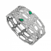 Bulgari Serpenti 352753 Bracelet White Gold Diamond And Emerald 2 Bulgari Serpenti 352753 Bracelet White Gold Diamond And Emerald 1