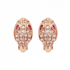 Bulgari Serpenti 352726 earrings in 18kt pink gold with rubellite and pavé diamonds OR857722 1