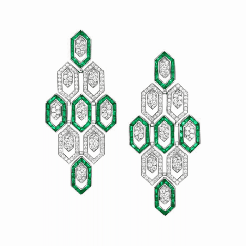 Bulgari Serpenti 262143 Seduttori White Gold and Diamond Earring 1