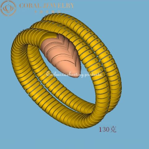 Bulgari BR856501 Serpenti Tubogas double coil bracelet 2