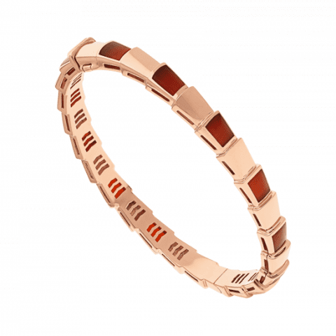 Bulgari BR858338 Serpenti Viper 18 kt rose gold bracelet set with carnelian elements 1