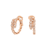 Bulgari Serpenti 358361 Viper 18 kt rose gold earrings set with pavé diamonds 1
