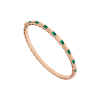 Bulgari 356519 Serpenti Viper 18 kt rose gold thin bangle bracelet set with malachite elements 1