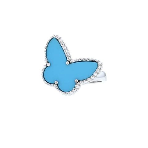 Van Cleef & Arpels Ring Lukcy Alhambra Turquoise Butterfly Ring 1