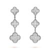 Van Cleef & Arpels VCARN9MR00 Magic Alhambra earrings 3 motifs White gold Diamond earrings 1
