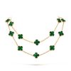 Van Cleef & Arpels VCARL88100 Vintage Alhambra long necklace 20 motifs Yellow gold Malachite necklace 1