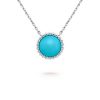 Van Cleef & Arpels VCARP4DN00 Perlée couleurs pendant White gold Turquoise Necklace 2 Van Cleef & Arpels VCARP4DN00 Perlée couleurs pendant White gold Turquoise Necklace 1