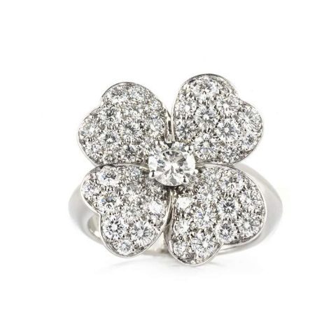 Van Cleef & Arpels VCARO4TE00 Cosmos medium model ring White gold Diamond 4