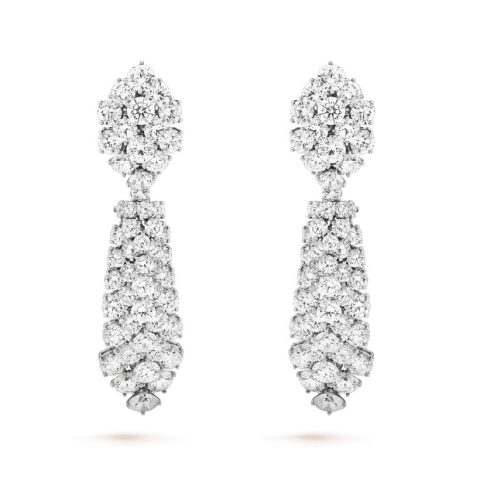 Van Cleef & Arpels VCARO9CN00 À Cheval transformable earrings large model Platinum Diamond earrings 1
