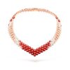Van Cleef & Arpels VCARO7GI00 Bouton d’or necklace Rose gold Carnelian Diamond Mother-of-pearl necklace 2 Van Cleef & Arpels VCARO7GI00 Bouton d’or necklace Rose gold Carnelian Diamond Mother-of-pearl necklace 2