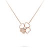 Van Cleef & Arpels VCARO5BV00 Cosmos clip pendant medium model Rose gold Diamond Mother-of-pearl 1