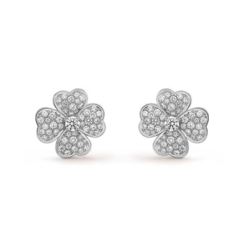 Van Cleef & Arpels VCARO68J00 Cosmos medium model White gold Diamond earrings 1