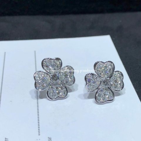 Van Cleef & Arpels VCARO68J00 Cosmos medium model White gold Diamond earrings 9