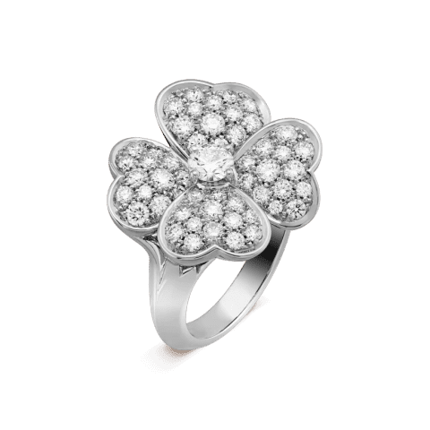 Van Cleef & Arpels VCARO4TE00 Cosmos medium model ring White gold Diamond 1