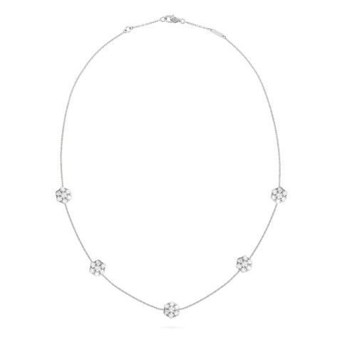 Van Cleef & Arpels VCARA47600 Fleurette necklace 5 flowers large model White gold Diamond 2