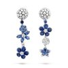 Van Cleef & Arpels VCARP05G00 Folie des Prés earrings White gold Diamond Sapphire 1
