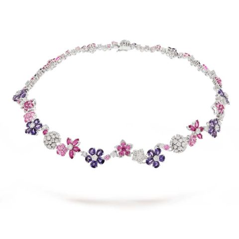 Van Cleef & Arpels Folie des Prés VCARP05F00 necklace White gold Diamond Sapphire VCARP05F00 1