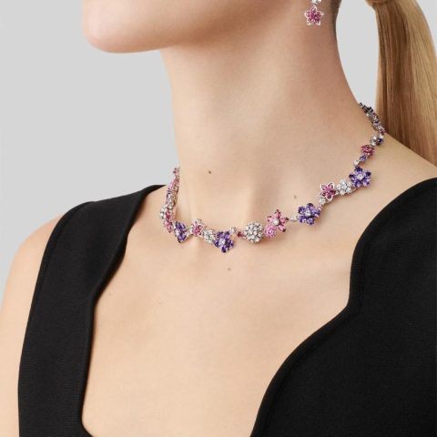 Van Cleef & Arpels VCARP05I00 Folie des Prés earrings White gold Diamond Sapphire 7