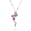 Van Cleef & Arpels Folie des Prés VCARP05L00 pendant White gold Diamond Sapphire Necklace 1