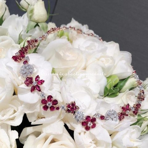 Van Cleef & Arpels VCARP47Q00 Folie des Prés necklace Rose gold Diamond Ruby 4