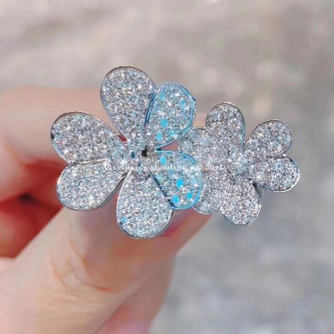 Van Cleef & Arpels VCARB67500 Frivole Between the Finger Ring White gold Diamond Ring 20