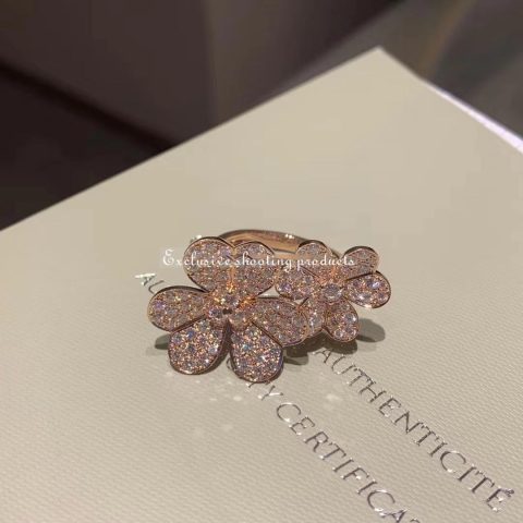 Van Cleef & Arpels VCARP7RK00 Frivole Between the Finger Ring Rose gold Diamond Ring 8