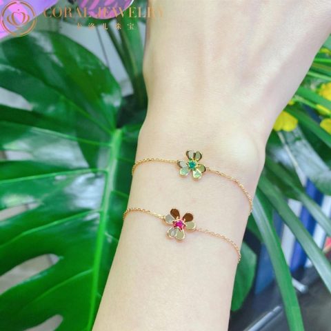 Van Cleef & Arpels VCARP7S900 Frivole bracelet mini model Rose gold Ruby bracelet 2