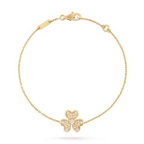 Van Cleef & Arpels VCARP24100 Frivole bracelet mini model Yellow gold Diamond bracelet 1