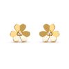 Van Cleef & Arpels VCARB65900 Frivole earrings large model Yellow gold Diamond earrings 1