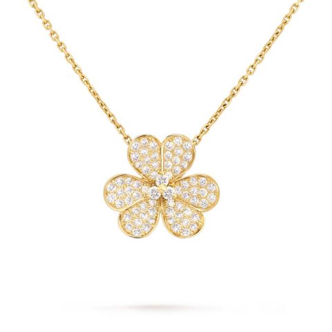Van Cleef & Arpels VCARP0J700 Frivole pendant large model Yellow gold Diamond Necklace 1