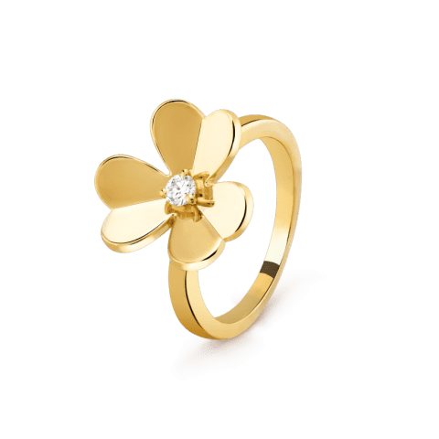 Van Cleef & Arpels VCARP2DS00 Frivole ring 1 flower small model Yellow gold ring 1