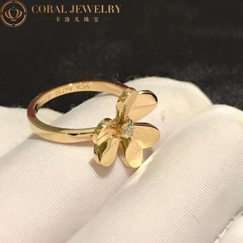 Van Cleef & Arpels VCARP2DS00 Frivole ring 1 flower small model Yellow gold ring 7
