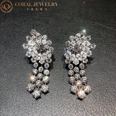 Van Cleef & Arpels VCARO9CO00 À Cheval transformable earrings Platinum Diamond earrings 11