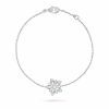 Van Cleef & Arpels VCARP1AB00 Lotus openwork bracelet mini model White gold Diamond 1