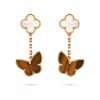 Van Cleef & Arpels VCARD79800 Lucky Alhambra earrings 2 motifs White gold Mother-of-pearl Turquoise earrings 1