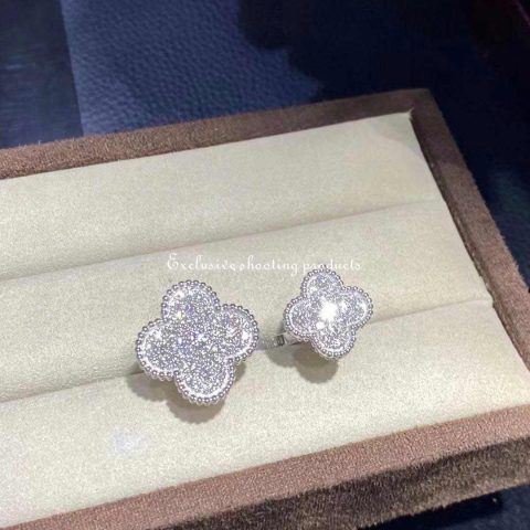 Van Cleef & Arpels VCARN9WT00 Magic Alhambra Between the Finger ring White gold Diamond ring 6